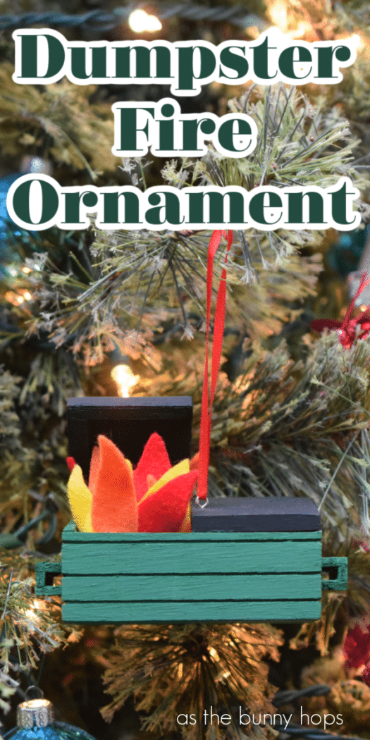 Celebrate this dumpster fire of a year with a DIY Dumpster Fire Ornament. Get the details on this easy (and 2020 appropriate) Christmas craft at As The Bunny Hops! 