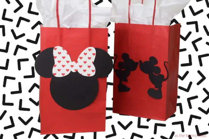 Pucker Up! Create Disney Valentine's Bags Featuring Mickey and Minnie - As The Bunny Hops®