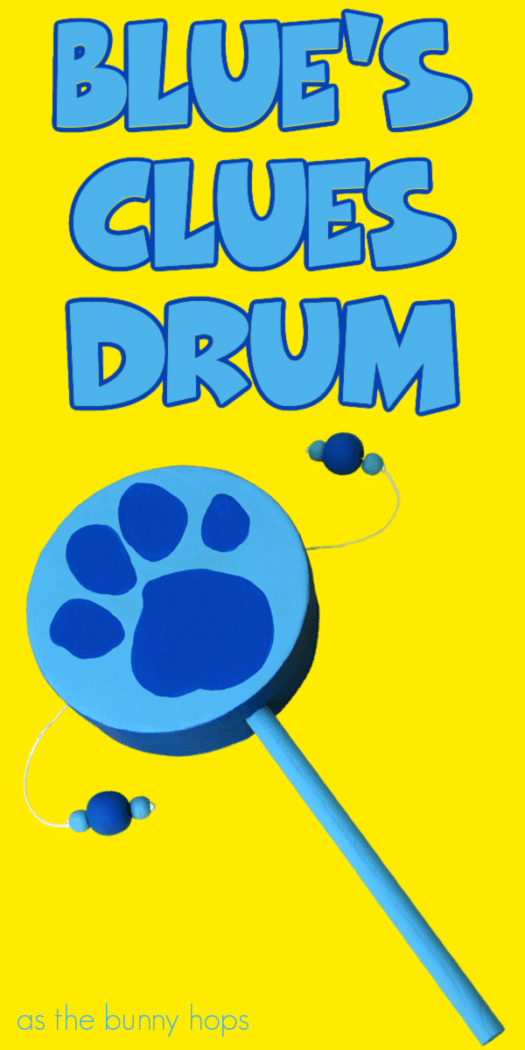 Make your own Blue's Clues-inspired Den-Den Drum! Get the full instructions and pattern as As The Bunny Hops! 