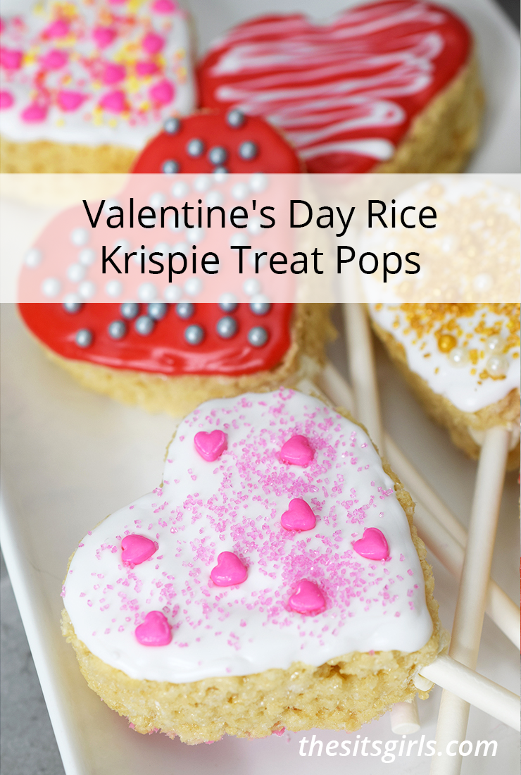Valentine's Day Rice Krispie Treat Pops